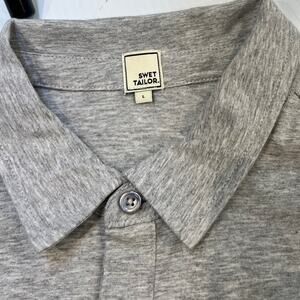 Brand New Swet Tailor Men's Heather Grey Polo Shirt -Size Large